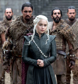 WHITE MIGHT: In the “Game of Thrones” TV series, the swarthy Dothraki are led by the very pale-skinned actor Emilia Clarke.